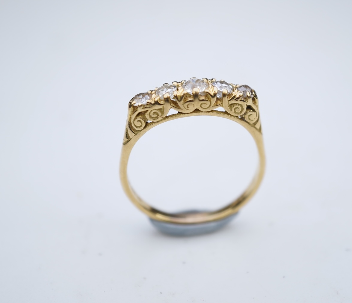A five-stone diamond ring